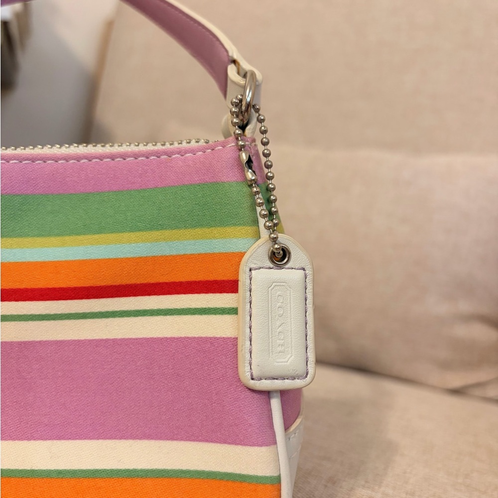 Vintage Y2K Coach F10802 Colorful Stripe Rare Small Purse | Excellent Condition - Picture 3 of 9